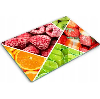 Obraz Dekorativní Krycí Deska z Tvrzené Sklo na Krájení XXL 80x52 cm Barevné ovoce