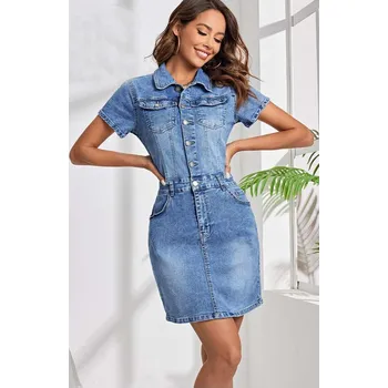 Dámské šaty Jeansové šaty menší i větší velikosti Velikost: 4XL