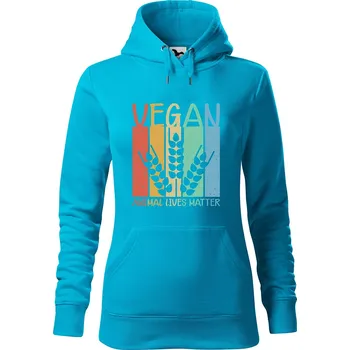 Pánská mikina Dámská mikina Vegan Velikost (žena): M, Vyberte barvu: Tyrkysová