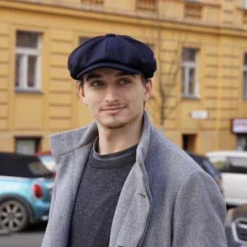 Čepice City Sport Caps Pánská tmavě modrá zimní vlněná bekovka City Sport Velikost: 63 cm (XXL)