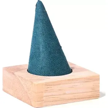 Šperkovnice Stojánek, dekolt aranžovací sametový prst 1x zelený (DRD1P-Z)