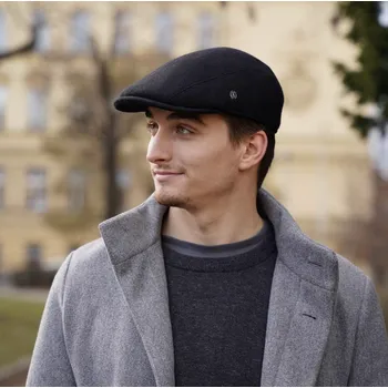 Čepice City Sport Caps Pánská zimní černá vlněná bekovka - City Sport Velikost: 58 cm