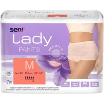 Inkontinenční kalhotky SENI LADY PANTS MEDIUM KALHOTKY ABSORPČNÍ NATAHOVACÍ PRO ŽENY, BOKY 80-11
