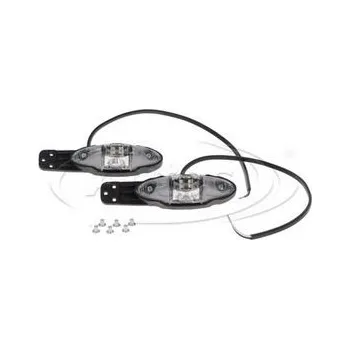 Přídavný světlomet Svítilna poziční 12v/30v oválná led č/b/o s držákem - sada 2 ks 0152995_A, , ,