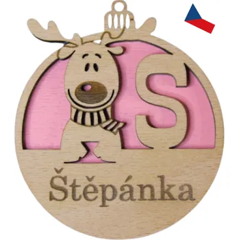 Vánoční dekorace JH WoodArt Vánoční ozdoba na míru modrá 1 ks (Uděláme vaše Vánoce ještě kouzelnější! )