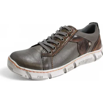 Dámské polobotky DÁMSKÉ POLOBOTKY KACPER 2-1367 948+865 ŠEDÁ Barva: Šedá, Velikost: 38