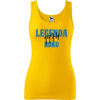 Dámské tílko s potiskem Legenda roku Velikost: M, Barva: Žlutá