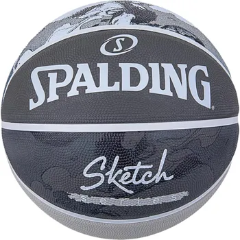 Basketbalový míč BASKETBALOVÝ MÍČ SPALDING SKETCH JUMP VEL. 7 ŠEDÁ