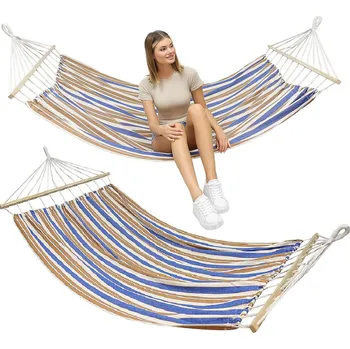 Houpací síť ZAHRADNÍ HOUPACÍ SÍŤ PRO 2 OSOBY 200X150CM S ROZTĚRAČEM 1052717