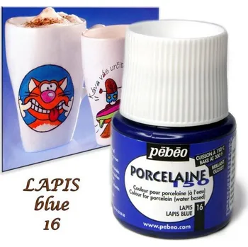 Speciální výtvarná barva Barva na porcelán vypalovací PORCELAIN 150-barva LAPIS MODRÁ č.16 objem 45ml.