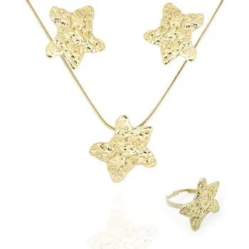 Souprava šperků Foxette Souprava šperků z chirurgické oceli Blotchie - PVD Zlatý F-6120