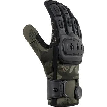 Moto rukavice Textilní motocyklové rukavice Knox ORSA IV Green Camo Velikost: 3XL