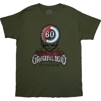 Grateful Dead Tričko 60th Roses Unisex Green S