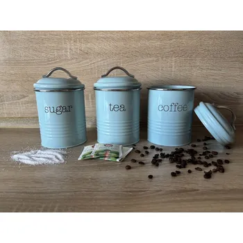 Dóza na potraviny Kuchyňské dózy ve dvou odstínech Barva: Šedá sada