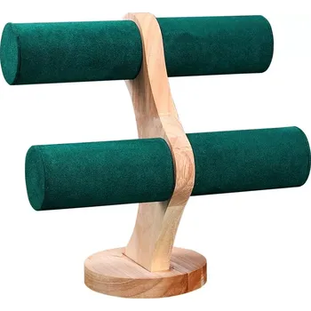 Šperkovnice Stojánek, dekolt na náramky 2 řady zelený (DRD17Z)