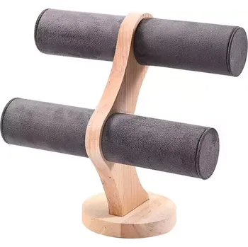 Šperkovnice Stojánek, dekolt na náramky 2 řady šedý (DRD17S)