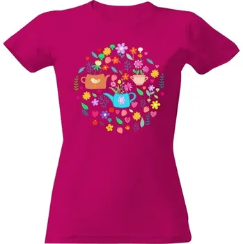 Dámské tričko Tričko s potiskem Jarní květiny a bylinky dámské