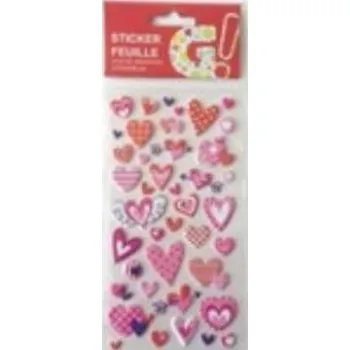 Set školních potřeb Naklejki z pianki serca