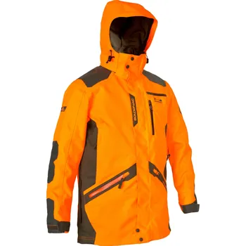 SOLOGNAC Pánská lovecká nepromkavá bunda Supertrack 900 oranžová fluorescenční XL KAŠTANOVÁ|ORANŽOVÁ|ZELENÁ