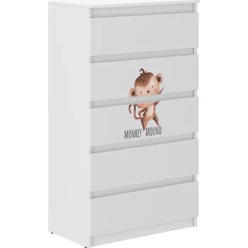 Dětská skříň Velmi kvalitní dětská komoda s opičkou 121x40x70 cm