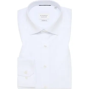 Pánská košile Košile Eterna Comfort Fit Twill neprůhledná bílá 8817_00E19K velikost: 45, délka rukávu: prodloužený rukáv