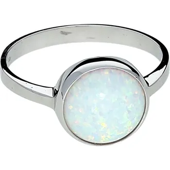 Prsten Goldstore Prsten s opálem bílé zlato Velikost: 56, Váha: 2.15 g