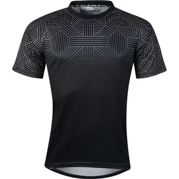 cyklistický dres FORCE Pánský dres s krátkým rukávem FORCE CITY, černo-šedý - XL