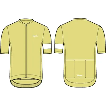 Cyklistické oblečení RAPHA Cyklistický dres Rapha Core žlutá/bílá S