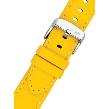 Řemínek na hodinky Kožený řemínek Morellato Capri 5761D82.098 M, žlutý, recyklovaný materiál