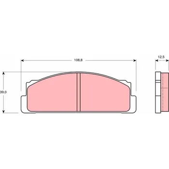 Brzdová destička Sada brzdových destiček, kotoučová brzda TRW GDB105