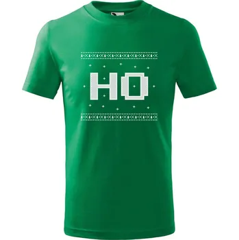 Chlapecké tričko Dětské vánoční tričko s potiskem HO Velikost: 158/12 let, Barva trička: Středně zelená