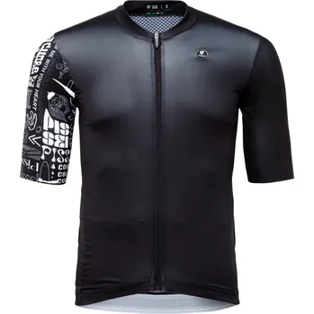 cyklistický dres Dres PISSEI Prime Nero/Lettering S