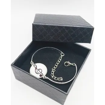 Náramek na ruku s dárkové krabičce - houslový klíč