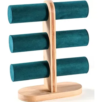 Šperkovnice Stojánek, dekolt na náramky 3 řady zelený (DRD15Z)