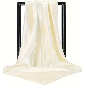 Šála saténový přehoz pres ramena, šátek přes ramena Barva: Krémová