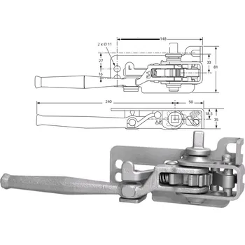 Plachta na motorové vozidlo Napínač plachty čtyřhran 12mm l schmitz, edscha 0139324_A, , ,