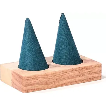 Šperkovnice Stojánek, dekolt aranžovací sametový prst 2x zelený (DRD2P-Z)