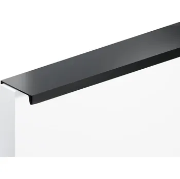 Nábytkové kování Interex design Úchytka na hranu dvířek GOBI / Černá Matná 160 mm