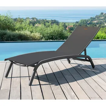 Zahradní lehátko Polohovací lehátko Bonao antracitově šedé