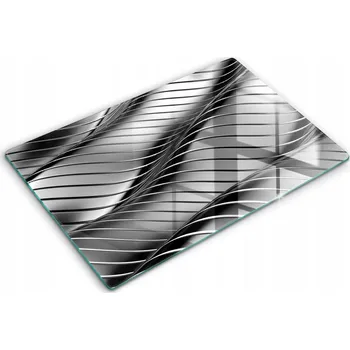 Obraz Skleněná deska s dekorativním potiskem velká 80x52 cm, kovová 3D struktura