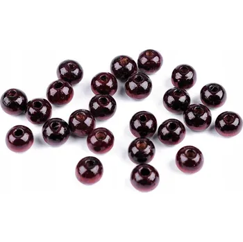 Obraz Kraftika 20g červenohnědé dřevěné korálky 8 mm