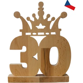 JH WoodArt Narozeninová dřevěná dekorace 1 ks (Každé číslo je originál)
