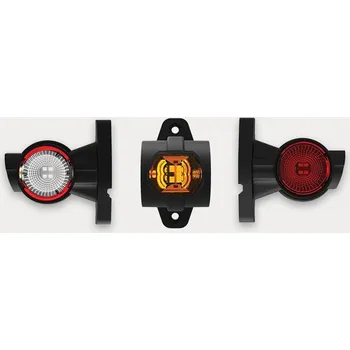 Přídavný světlomet Svítilna poziční - tykadlo p 12v/30v ft-140a/p led č/b/o krátká, kabel 0,5m 0182690_A, , ,