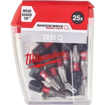 Šroubovák Sada torxních šroubovacích bitů shockwave™ cd tx15/25mm - 25 ks 4932430873_A, , ,