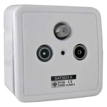 Elektrická zásuvka Koncová satelitná zásuvka TV/R/SAT SATSD3.k