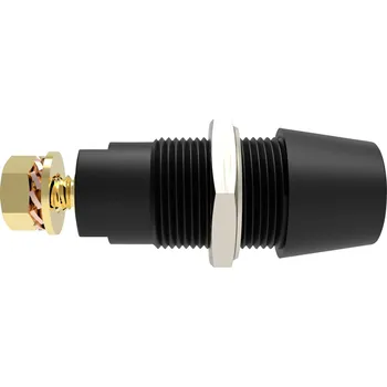 Elektrická zásuvka Schützinger DI SAB 9430 Au / SW bezpečnostní montážní zásuvka 4 mm Rovná černá 1 ks