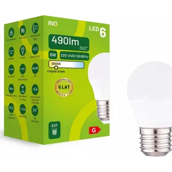 Žárovka LED ŽÁROVKA KULIČKA P45 E27 6W = 40W TEPLÁ BÍLÁ 3000K