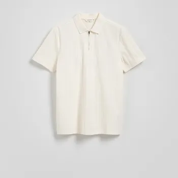 Pánské oblečení Reserved - Strukturované polo regular fit - krémová - 754EC-01X - 754EC-01X-L