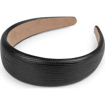 Široká čelenka do vlasů - černá