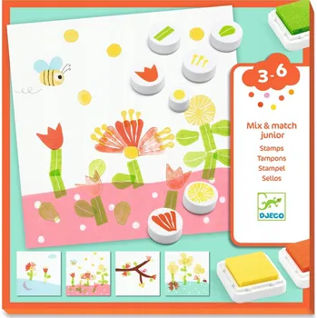 kreativní sada Djeco Razítkovací set - květiny